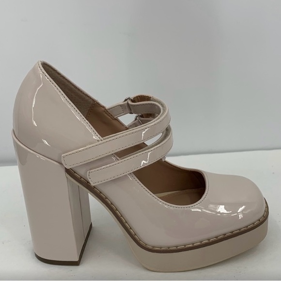 Steve Madden Mary Jane Twice Platform Pump Heels Ivory - Picture 3 of 6